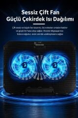 Laptop Soğutucu Çift Fanlı Ayarlanabilir Dizüstü Bilgisayar Soğutma Fanı CF02