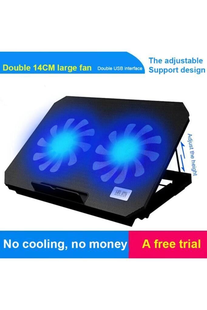Laptop Soğutucu Çift Fanlı Ayarlanabilir Dizüstü Bilgisayar Soğutma Fanı CF02