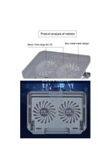 Torima CF-02 Ayarlanabilir Çift Fanlı Dizüstü Bilgisayar Soğutma Fanı