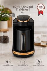 Kahve Makinesi 201 Sesli Komut Türk Kahve Makinesi 250ml 4 Fincan Kapasiteli