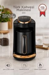 Kahve Makinesi 201 Sesli Komut Türk Kahve Makinesi 250ml 4 Fincan Kapasiteli