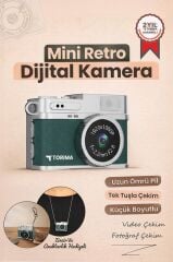 Torima Mini Dijital Kamera Selfie Video Vlog Kamerası Mini Anahtarlık 1080P CMR35 Koyu Yeşil