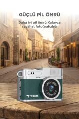 Torima Mini Dijital Kamera Selfie Video Vlog Kamerası Mini Anahtarlık 1080P CMR35 Koyu Yeşil