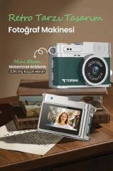 Torima Mini Dijital Kamera Selfie Video Vlog Kamerası Mini Anahtarlık 1080P CMR35 Koyu Yeşil