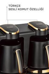 Türk Kahvesi Makinesi Çift Hazneli Sesli Komut 8 Fincan Kapasiteli 250ML Kahve Makinesi 202 Double