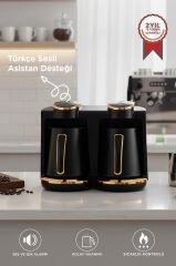 Türk Kahvesi Makinesi Çift Hazneli Sesli Komut 8 Fincan Kapasiteli 250ML Kahve Makinesi 202 Double