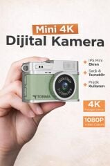 Mini Dijital Kamera Selfie Video Vlog Kamerası Mini Anahtarlık 1080P CMR35 Açık Yeşil