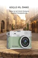 Mini Dijital Kamera Selfie Video Vlog Kamerası Mini Anahtarlık 1080P CMR35 Açık Yeşil