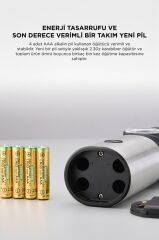 Torima KYMQ-16-BS Siyah Pilli Işıklı Otomatik Yeni Nesil Tuz Karabiber Değirmeni Baharat Öğütücü