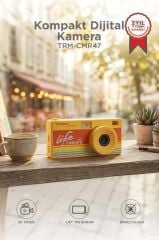 Life Dijital Kamera Selfie Video Vlog Kamerası Mini Fotoğraf Makinesi CMR47 Sarı