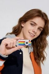 Life Dijital Kamera Selfie Video Vlog Kamerası Mini Fotoğraf Makinesi CMR47 Beyaz