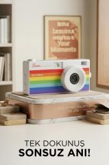 Life Dijital Kamera Selfie Video Vlog Kamerası Mini Fotoğraf Makinesi CMR47 Beyaz