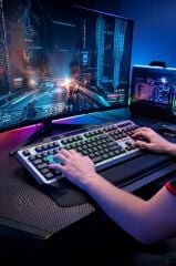 Oyuncu Klavyesi Rgb Işıklı Mekanik Ergonomik Kablolu Klavye TK13 Siyah