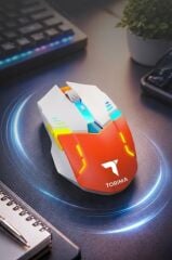 Oyuncu Mouse Rgb Aydınlatma Kablolu Gaming Mouse TM24 Beyaz