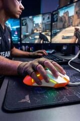 Oyuncu Mouse Rgb Aydınlatma Kablolu Gaming Mouse TM24 Beyaz