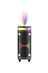 Bluetooth Hoparlör Çift Mikrofonlu Rgb Işıklı Speaker DR-8816 Siyah