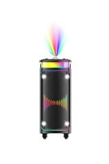 Bluetooth Hoparlör Çift Mikrofonlu Rgb Işıklı Speaker DR-8816 Siyah