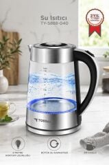 Cam Led Işıklı 1500W 1.8L Kettle Su Isıtıcı TY-S888-040