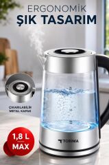 Cam Led Işıklı 1500W 1.8L Kettle Su Isıtıcı TY-S888-040