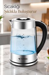 Cam Led Işıklı 1500W 1.8L Kettle Su Isıtıcı TY-S888-040
