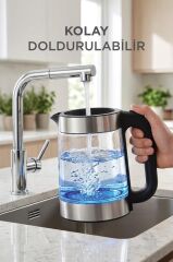 Cam Led Işıklı 1500W 1.8L Kettle Su Isıtıcı TY-083-18X29A