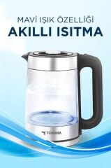 Torima TY-083-18X29A Cam Ledli Kettle 1500W 1.8L Su Isıtıcı