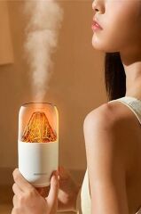 Hava Nemlendirici Aroma Difüzör Renkli Işıklı Sessiz Masaüstü Hava Nemlendirici Y10 Beyaz