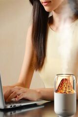 Hava Nemlendirici Aroma Difüzör Renkli Işıklı Sessiz Masaüstü Hava Nemlendirici Y10 Beyaz