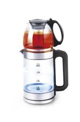 Cam Çay Makinesi Led Işıklı 1500W 1.8L Kettle Su Isıtıcı TY-S888-049