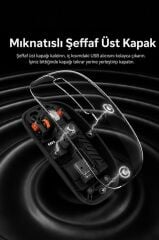 Şeffaf Çift Modlu Fare Bluetooth 5.2 + 2.4G Kablosuz Mouse TM23 Siyah