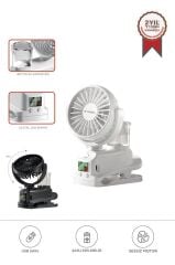 Torima F-14 Beyaz Dijital Ekranlı Şarjlı Su Kapasiteli Mini Masa Fan Vantilatör