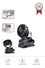 Torima F-14 Siyah Dijital Ekranlı Şarjlı Su Kapasiteli Mini Masa Fan Vantilatör