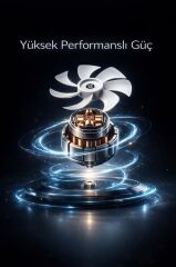 Vantilatör Dijital Ekranlı Su Kapasiteli Şarjlı Mini Masa Fan F14 Mor