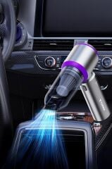 Araç İçi Süpürge 4IN1 16000PA Emiş Güçlü Üflemeli Şarjlı Mini Araba El Süpürgesi HL121 Mavi
