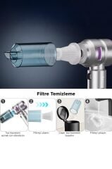 HL-121 Kırmızı Üflemeli Şarjlı Araç Mini EL Süpürgesi 16.000PA Emiş Güçlü 4İN1 Araba Süpürgesi