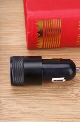Araç Şarj Aleti Soketi Tüm Araçlarla Uyumlu Çift USB Araba Çakmaklık C3 Siyah