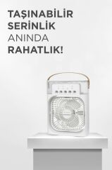 Vantilatör Hava Nemlendirici Masaüstü Mini Kablolu Fan F17 Beyaz