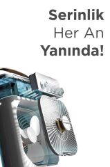 Vantilatör Hava Nemlendirici Masaüstü Mini Kablolu Fan F17 Yeşil