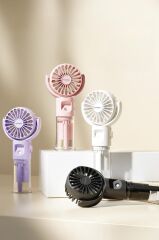 Vantilatör Şarjlı Mini Masa Fan F13 Pembe