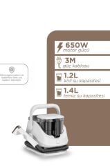 Buharlı Temizleyici Halı ve Koltuk Yıkama Cam Zemin Mutfak Temizlme Buhar Makinesi JJB747+CB08C