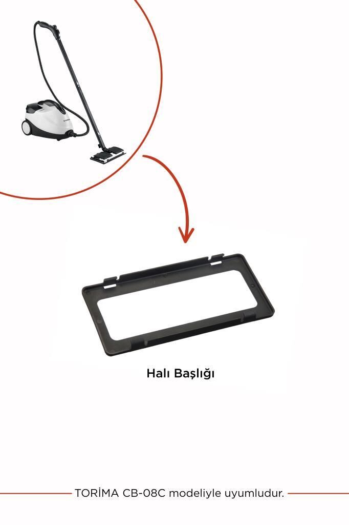 Buharlı Temizleyici Makinesi Uyumlu Yedek Halı Başlığı CB08C