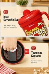 Torima Mısır Patlatma Makinesi Ev Tipi Popcorn Makinesi TPM02 Kırmızı