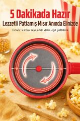 Mısır Patlatma Makinesi Ev Tipi Popcorn Makinesi TPM02 Kırmızı