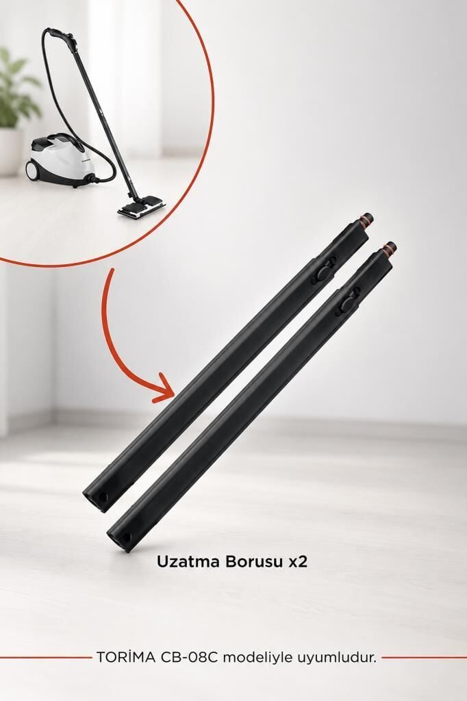 Buharlı Temizleyici Makinesi Uyumlu Yedek 2 Adet Uzatma Borusu CB08C