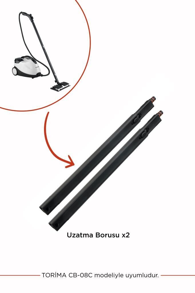 Buharlı Temizleyici Makinesi Uyumlu Yedek 2 Adet Uzatma Borusu CB08C