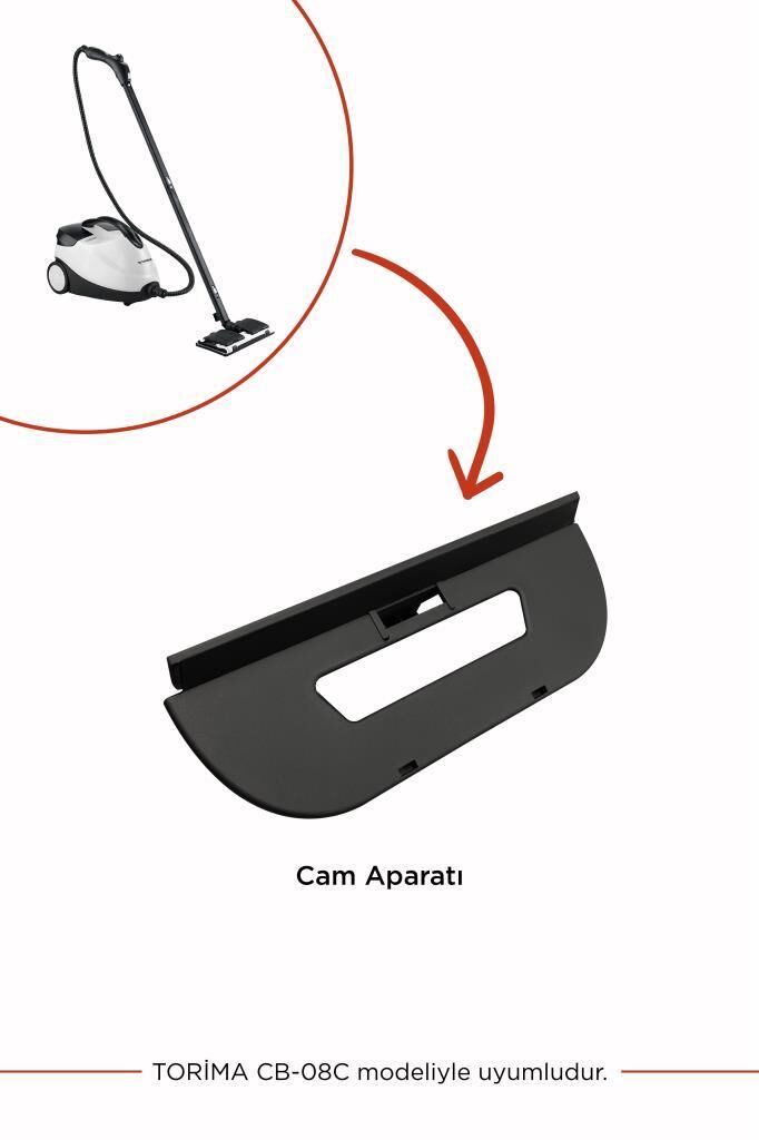 Buharlı Temizleyici Makinesi Uyumlu Yedek Cam Aparatı CB08C