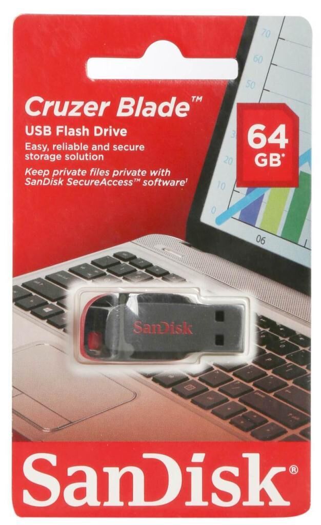 Sandisk Cruzer Blade 64 GB Usb Flash Bellek