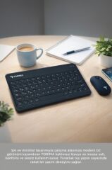 Bluetooth Kablosuz Klavye Mouse Seti TMK08 Siyah