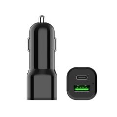 Torima C10  Araç Hızlı Şarj 3.0 çift USB Adaptörü Siyah