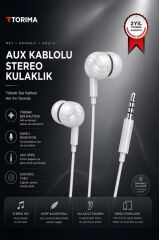 Kablolu Kulaklık Jack Girişli Kulak İçi Kulaklık H10 Beyaz